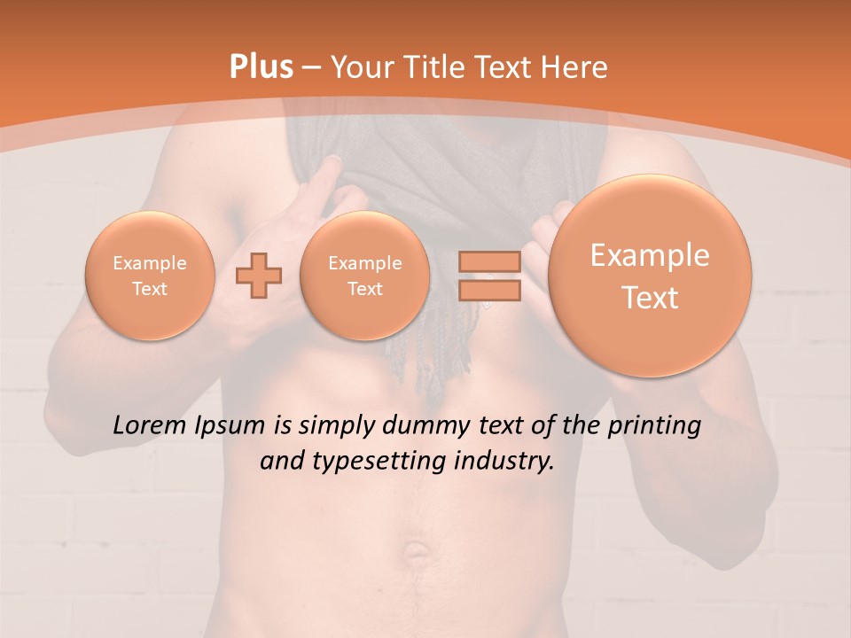 Scarf Male Model PowerPoint Template