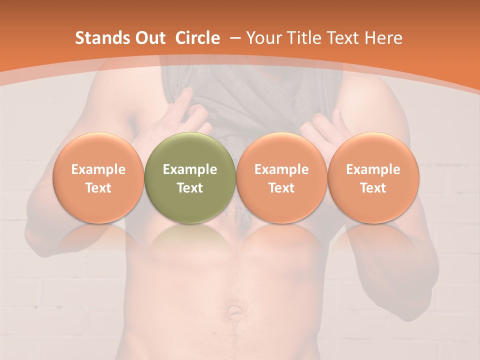 Scarf Male Model PowerPoint Template