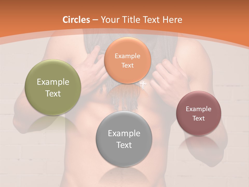 Scarf Male Model PowerPoint Template