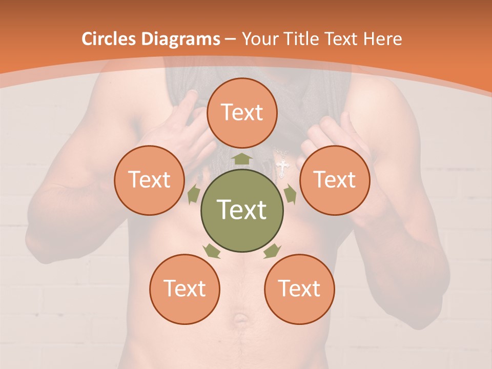 Scarf Male Model PowerPoint Template