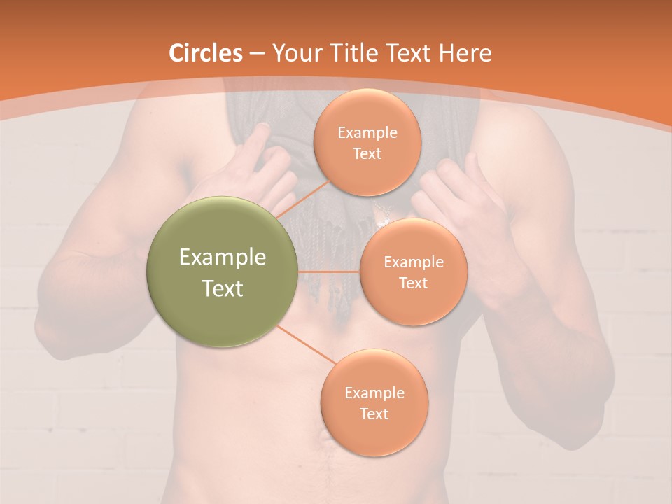 Scarf Male Model PowerPoint Template