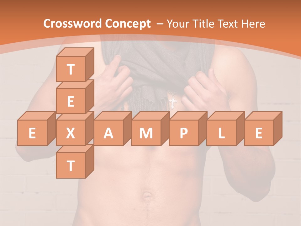 Scarf Male Model PowerPoint Template