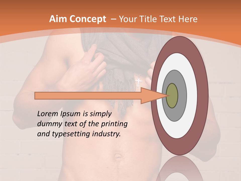 Scarf Male Model PowerPoint Template