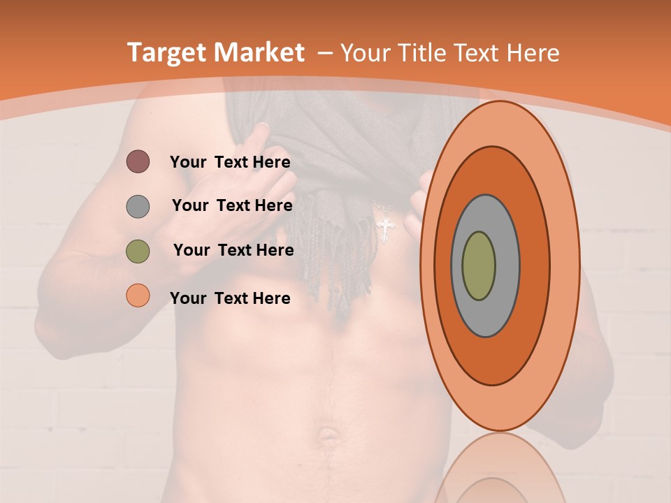 Scarf Male Model PowerPoint Template