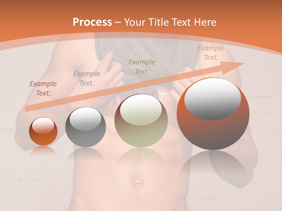 Scarf Male Model PowerPoint Template