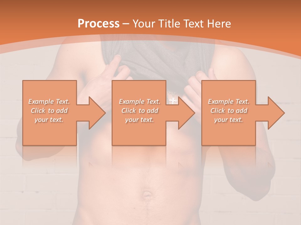 Scarf Male Model PowerPoint Template