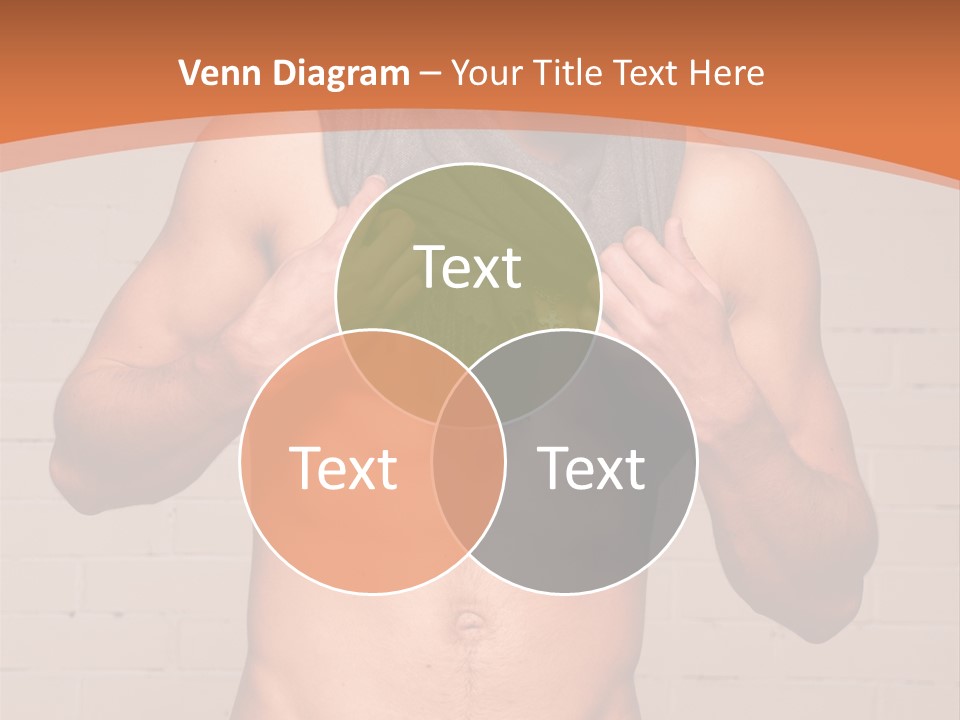 Scarf Male Model PowerPoint Template