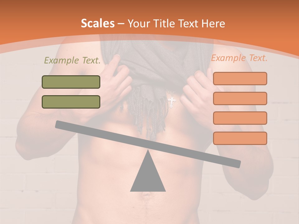 Scarf Male Model PowerPoint Template