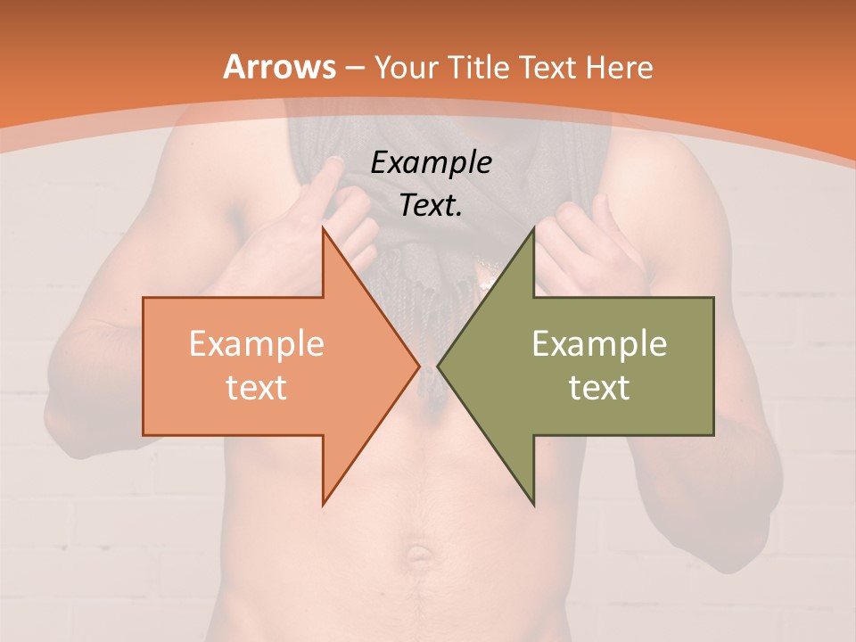 Scarf Male Model PowerPoint Template