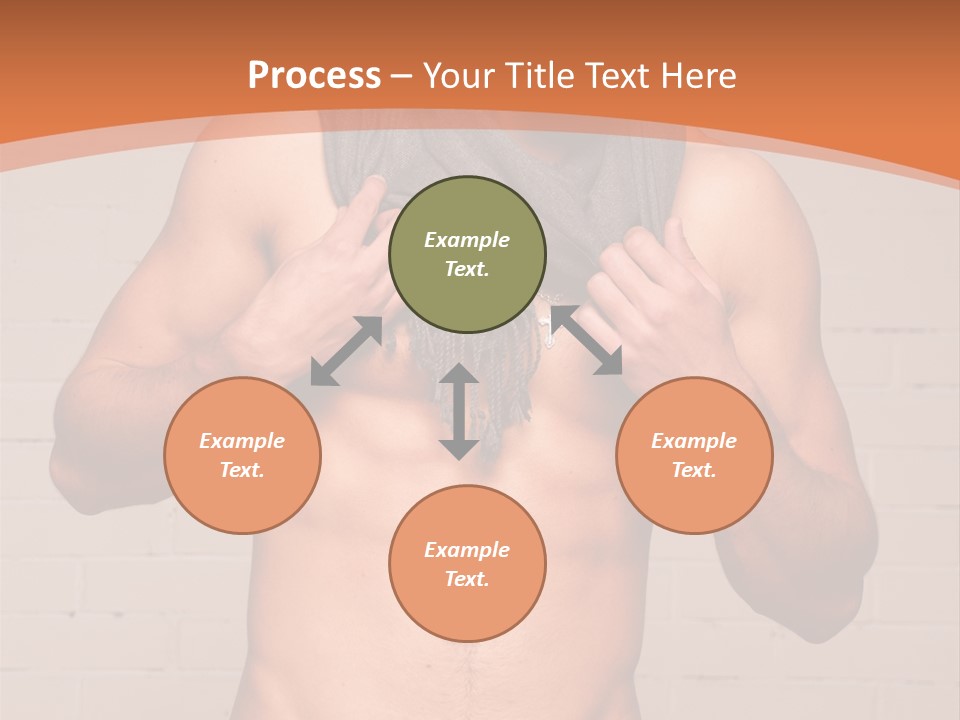 Scarf Male Model PowerPoint Template