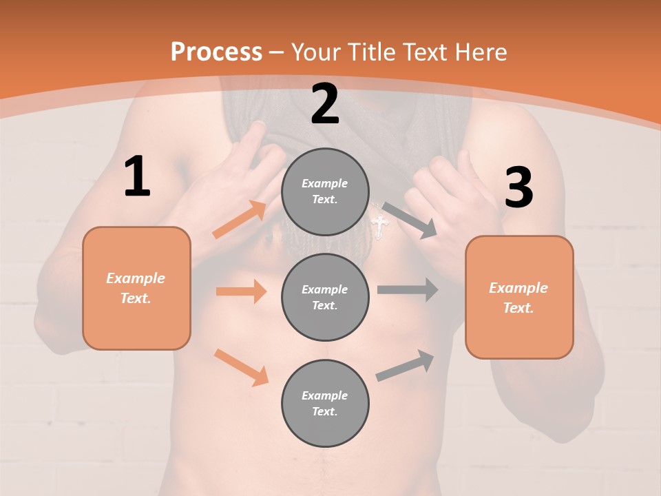 Scarf Male Model PowerPoint Template