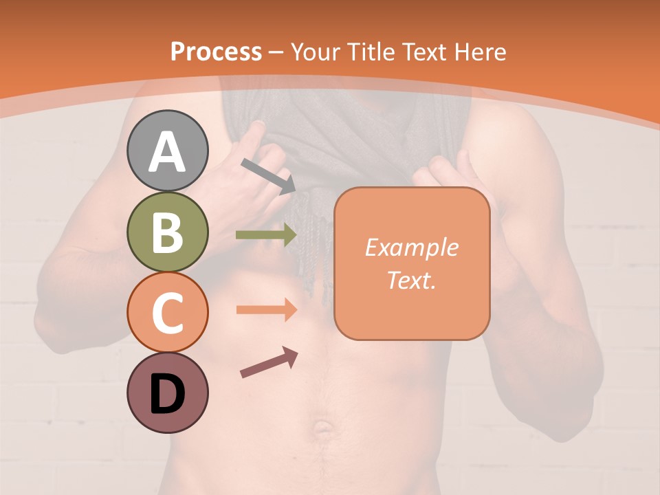 Scarf Male Model PowerPoint Template