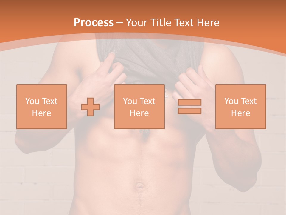 Scarf Male Model PowerPoint Template