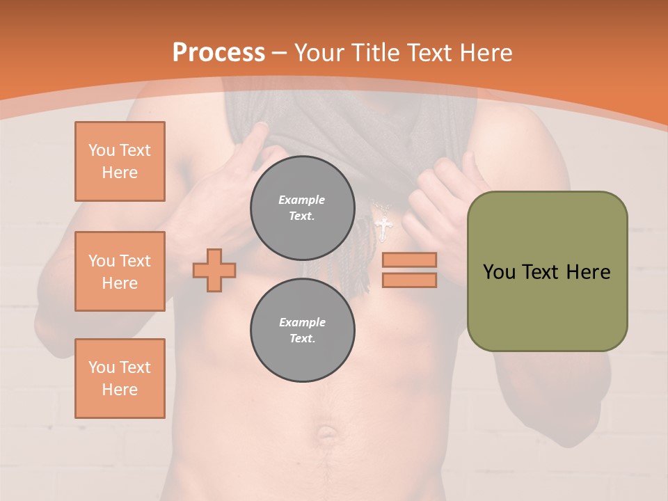 Scarf Male Model PowerPoint Template