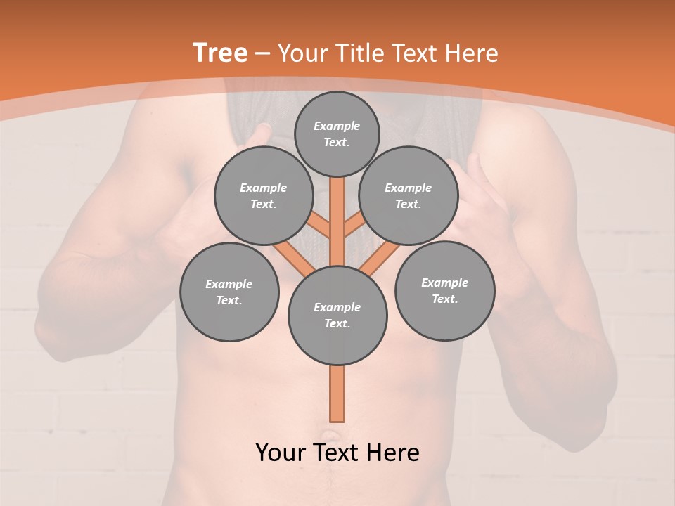 Scarf Male Model PowerPoint Template