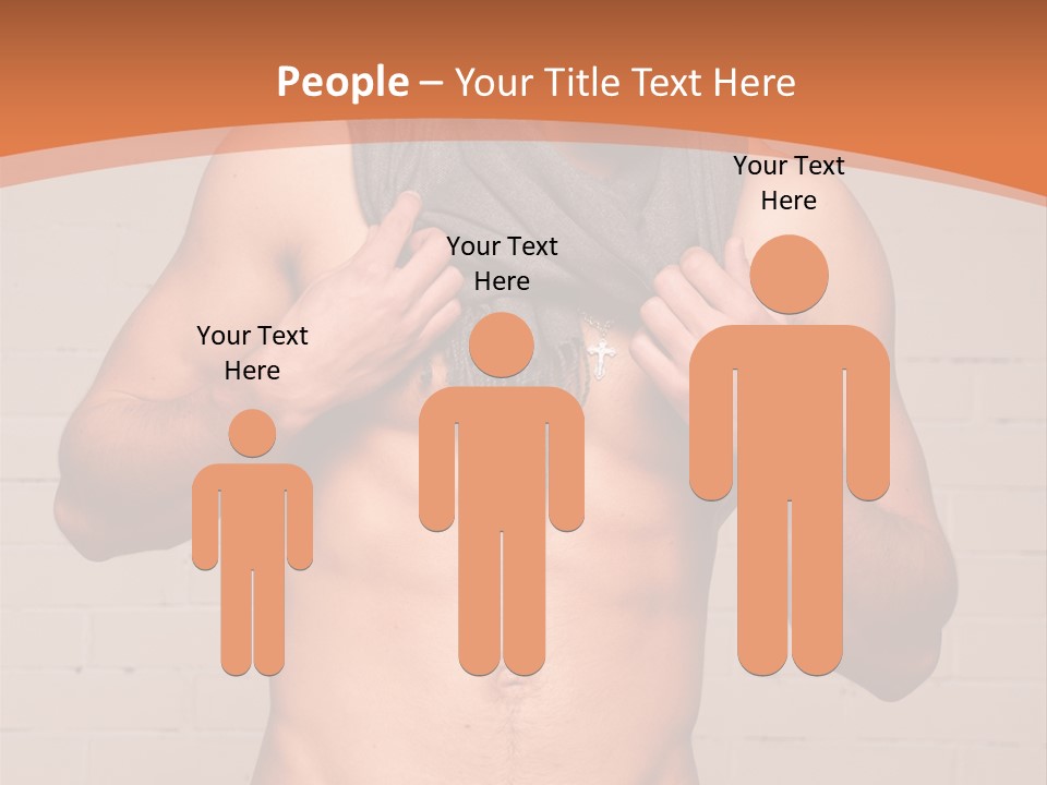 Scarf Male Model PowerPoint Template