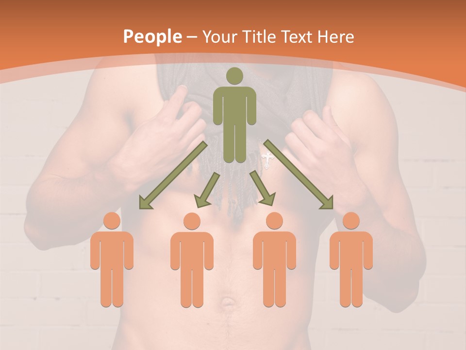 Scarf Male Model PowerPoint Template