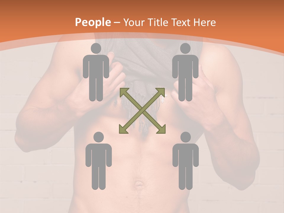 Scarf Male Model PowerPoint Template