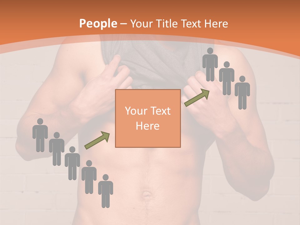 Scarf Male Model PowerPoint Template