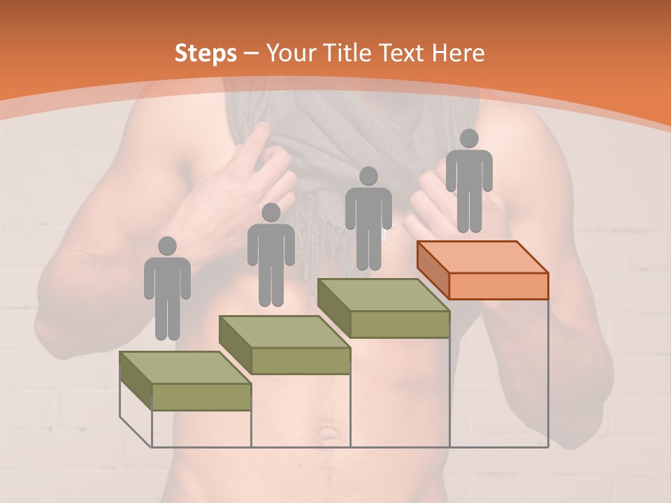 Scarf Male Model PowerPoint Template