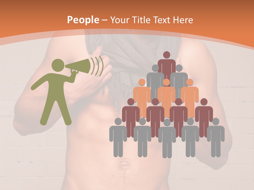 Scarf Male Model PowerPoint Template