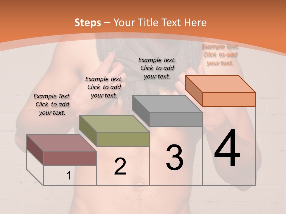 Scarf Male Model PowerPoint Template