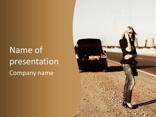 Broken Car PowerPoint Template