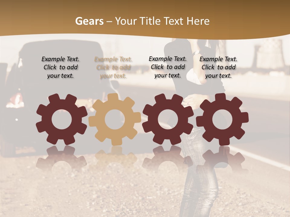 Broken Car PowerPoint Template