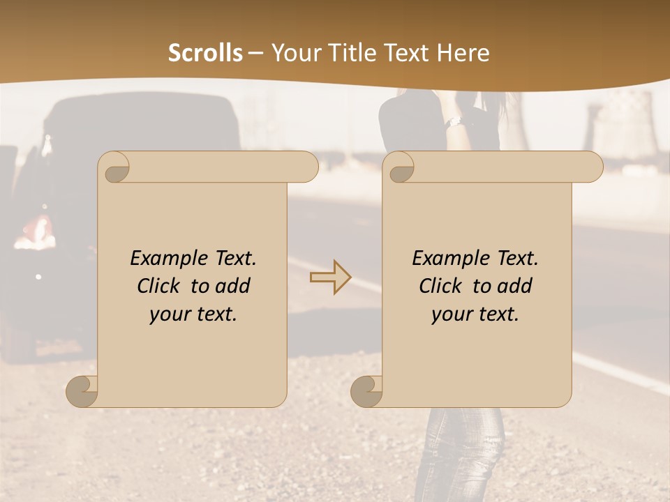 Broken Car PowerPoint Template