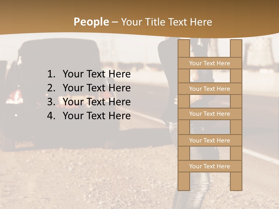 Broken Car PowerPoint Template