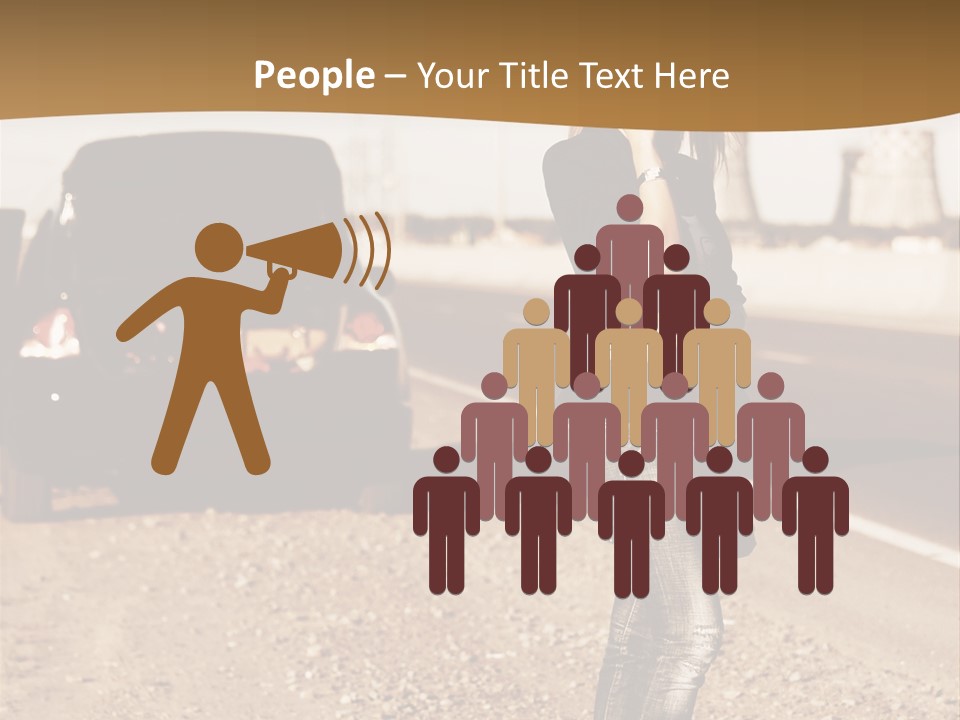 Broken Car PowerPoint Template