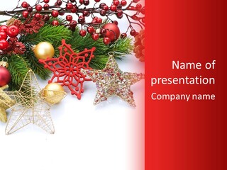 Christmas Decorations For Borders PowerPoint Template