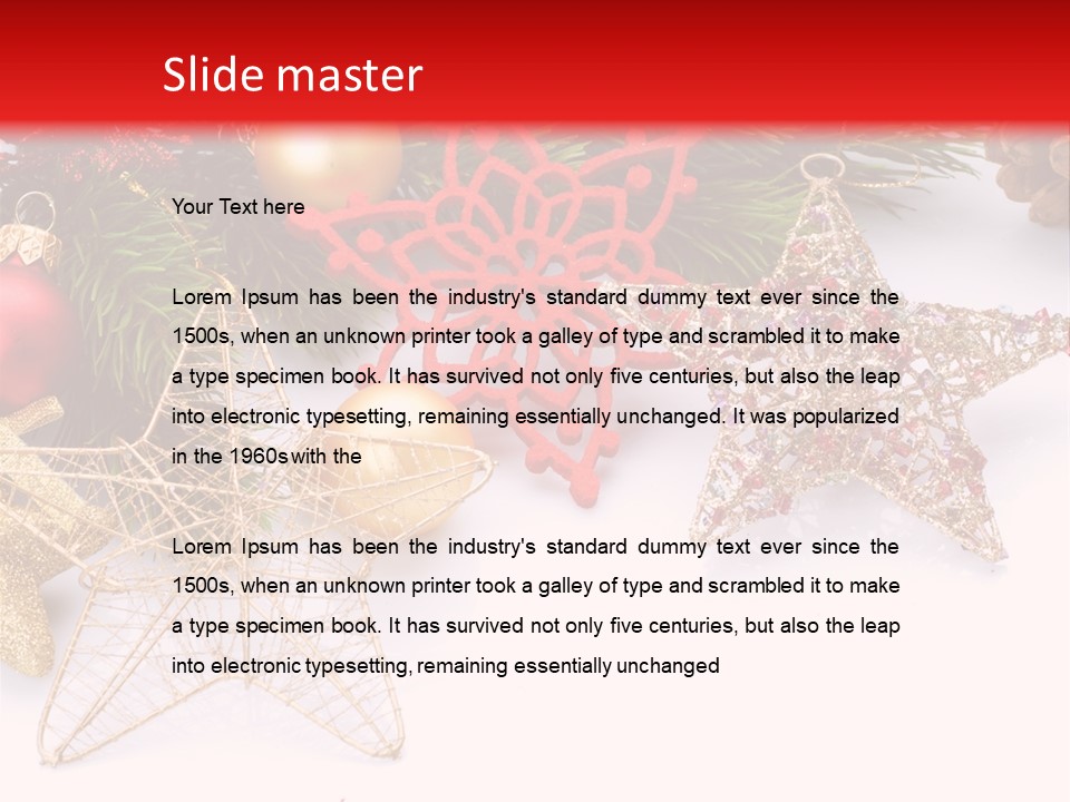 Christmas Decorations For Borders PowerPoint Template