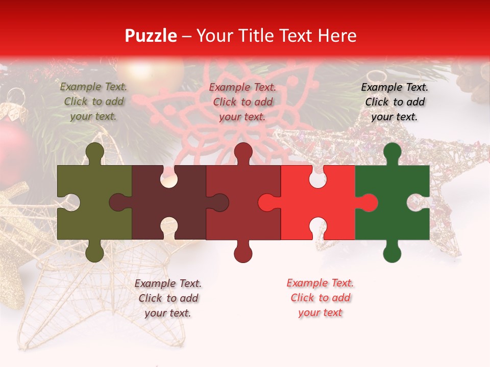 Christmas Decorations For Borders PowerPoint Template