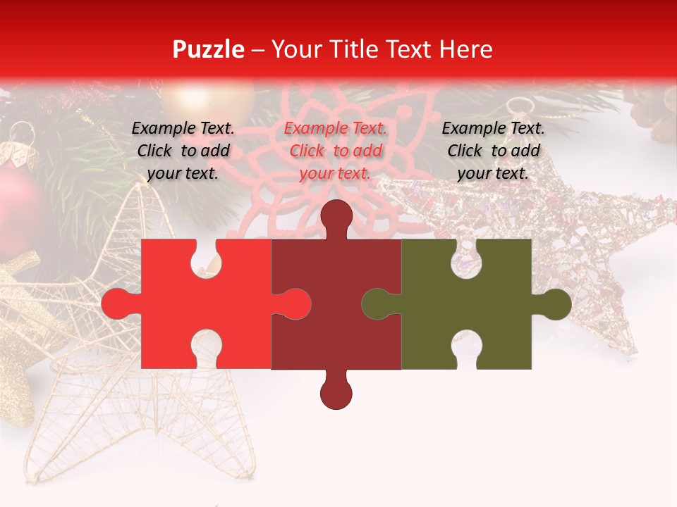 Christmas Decorations For Borders PowerPoint Template