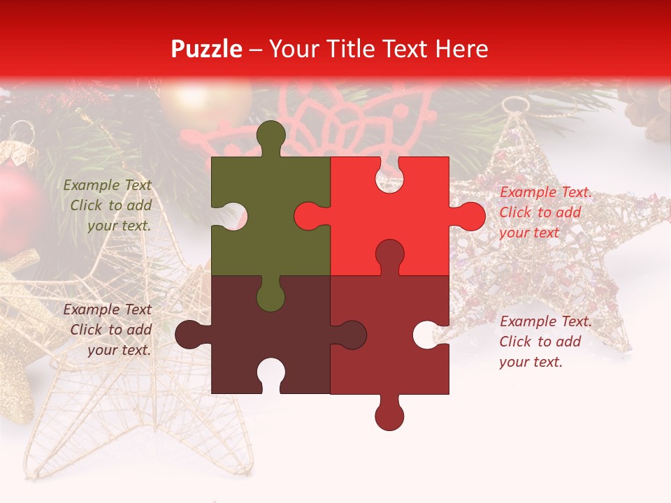 Christmas Decorations For Borders PowerPoint Template