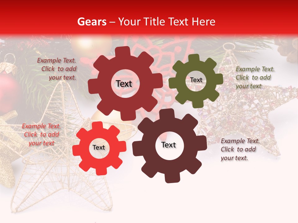 Christmas Decorations For Borders PowerPoint Template