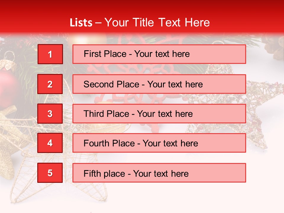 Christmas Decorations For Borders PowerPoint Template