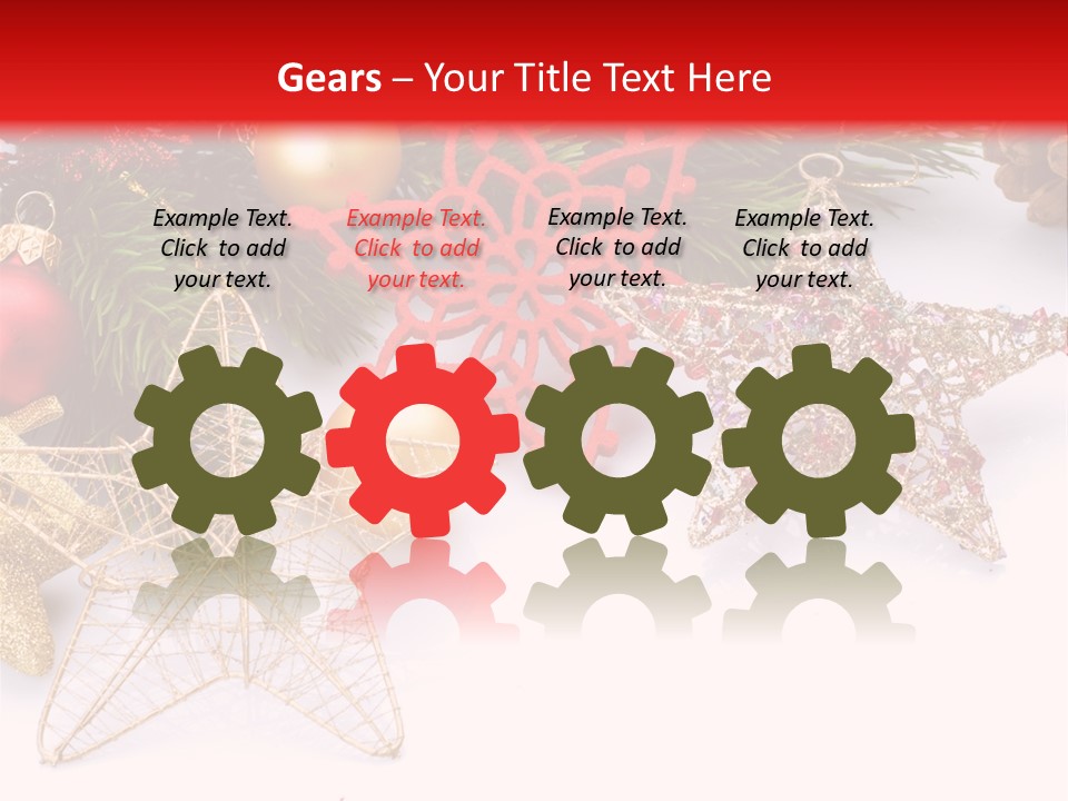 Christmas Decorations For Borders PowerPoint Template