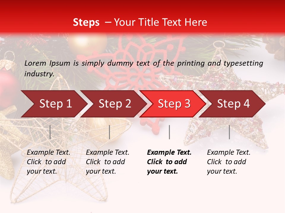 Christmas Decorations For Borders PowerPoint Template