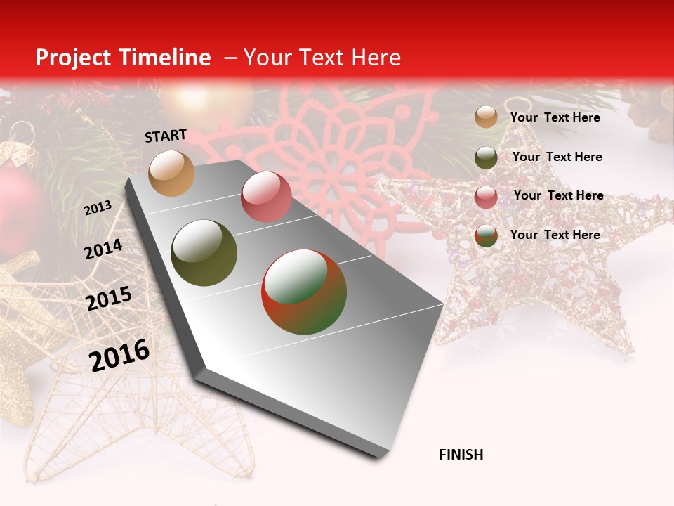 Christmas Decorations For Borders PowerPoint Template
