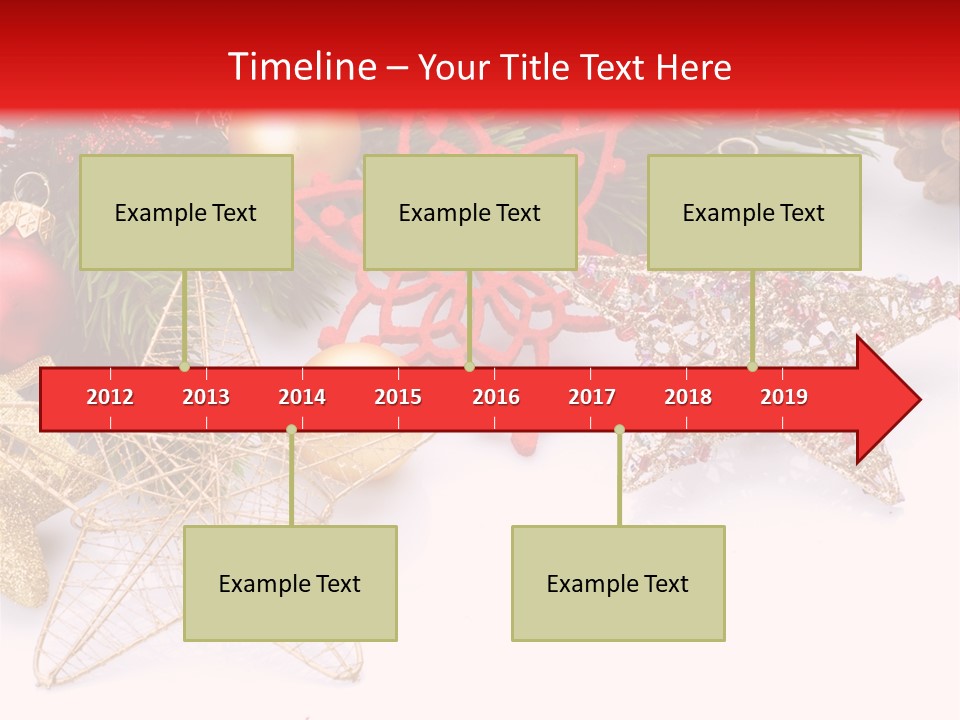 Christmas Decorations For Borders PowerPoint Template