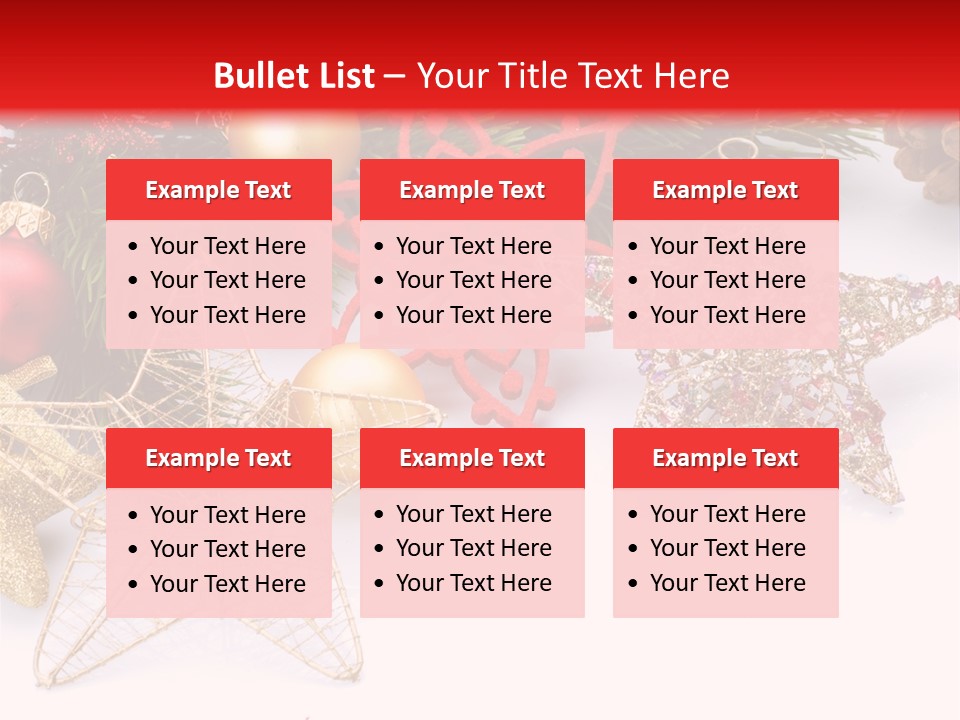 Christmas Decorations For Borders PowerPoint Template