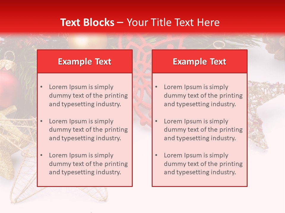 Christmas Decorations For Borders PowerPoint Template