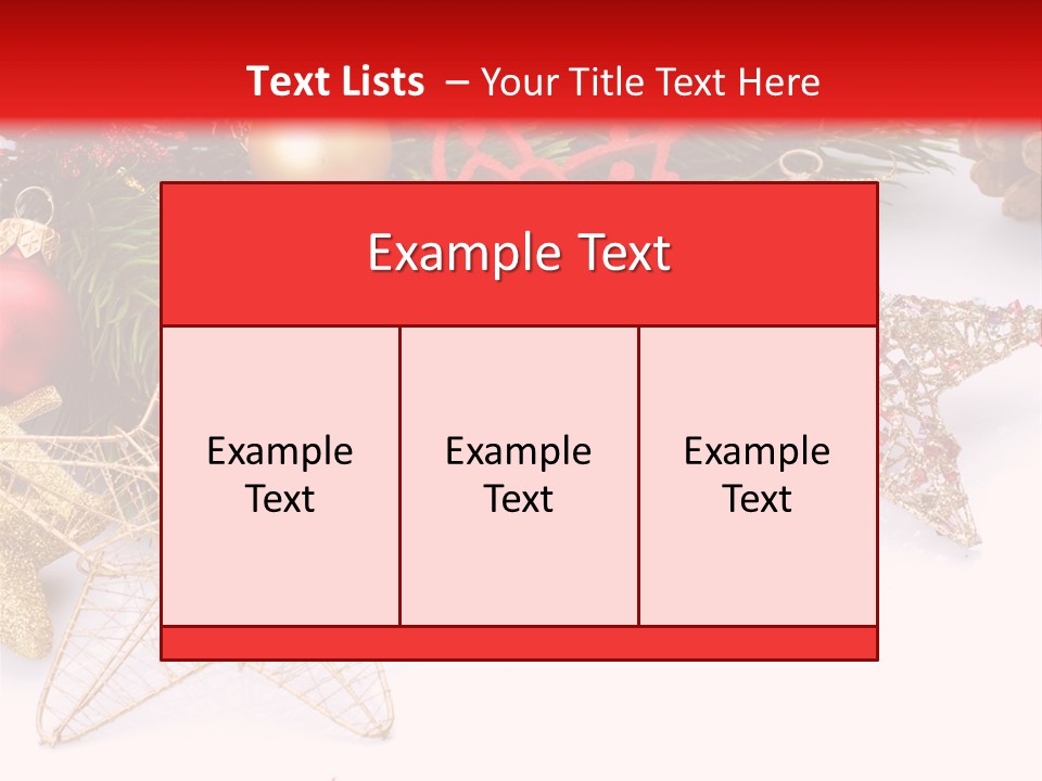 Christmas Decorations For Borders PowerPoint Template