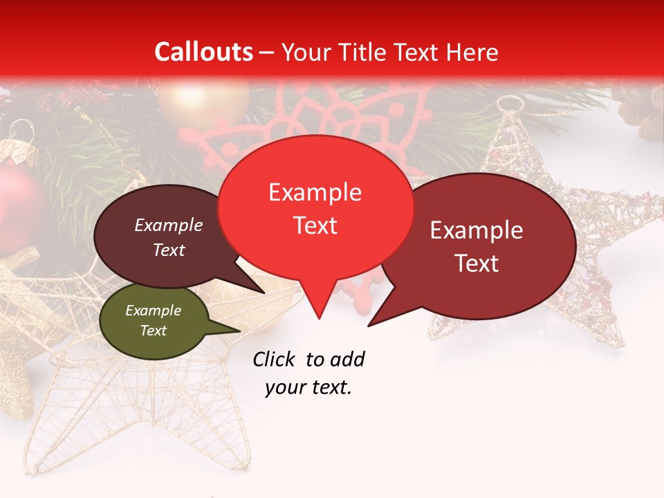 Christmas Decorations For Borders PowerPoint Template