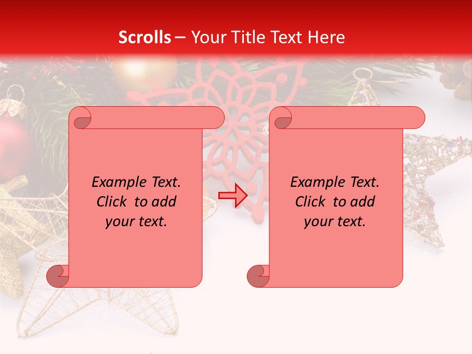 Christmas Decorations For Borders PowerPoint Template
