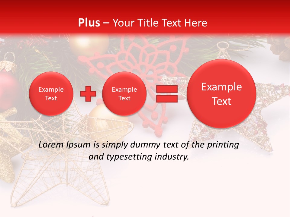 Christmas Decorations For Borders PowerPoint Template