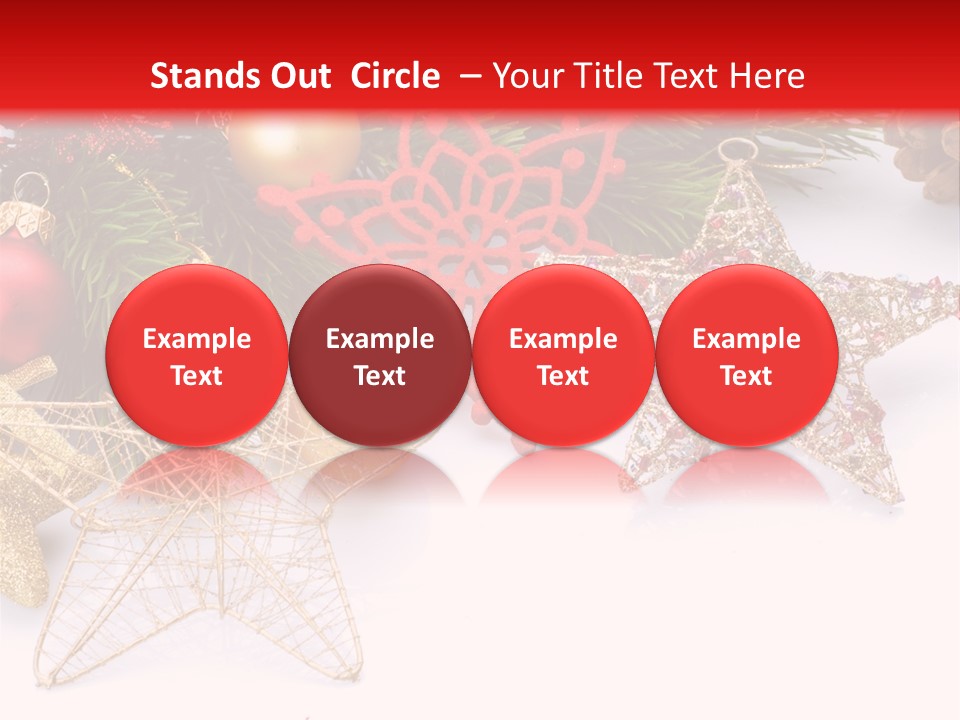 Christmas Decorations For Borders PowerPoint Template