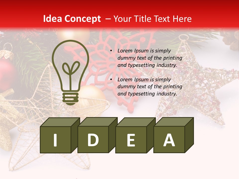 Christmas Decorations For Borders PowerPoint Template